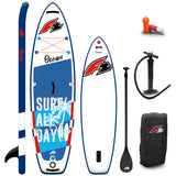 F2 Junior SUP Stand Up Paddle Board Ocean Boy 8'2''/9'2" wählbar Blau