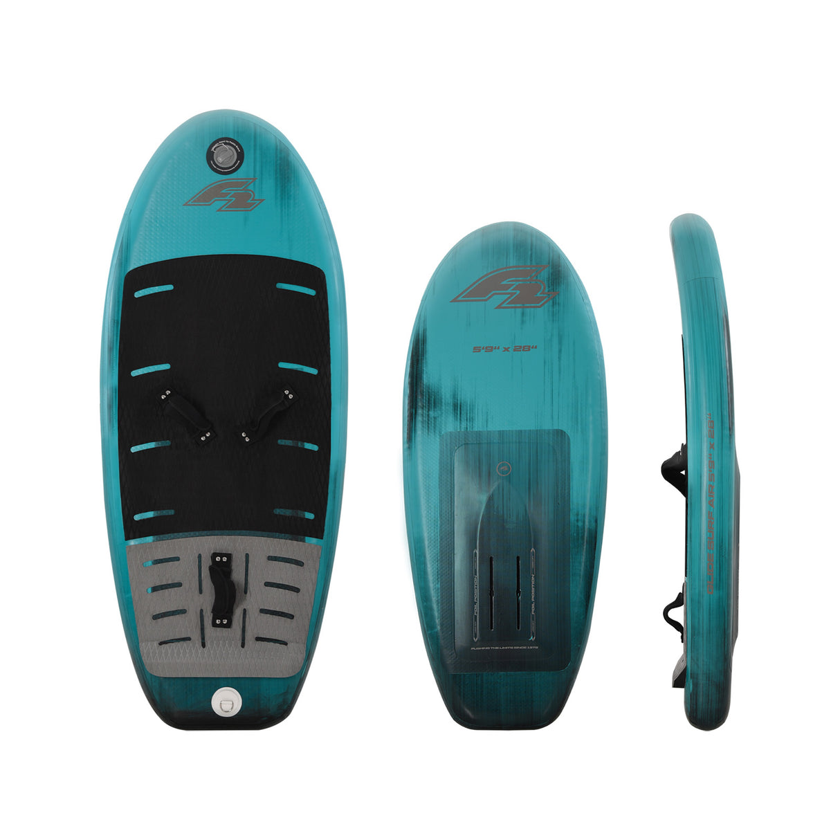 F2 Foil Board Glide Surf Air  120-160L Größe wählbar Türkis