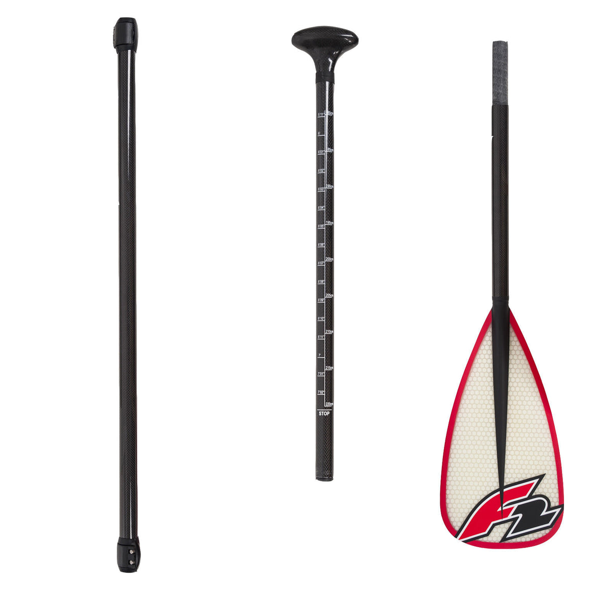 F2   SUP Paddel Honeycomb  3 teilig Weiss