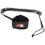 F2   Stand Up Paddling Leash Fuß Coiled Leash   Schwarz