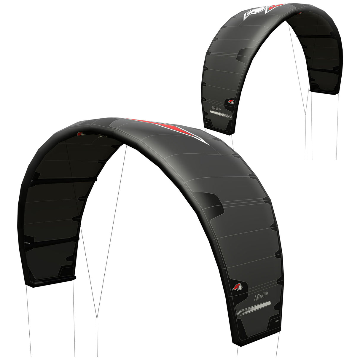 F2 Kite Air V4 8-13qm Größe wählbar Schwarz