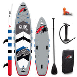 F2  SUP Stand Up Paddle Board Glide Surf 10'2''/10'8"/11'7" wählbar Grau