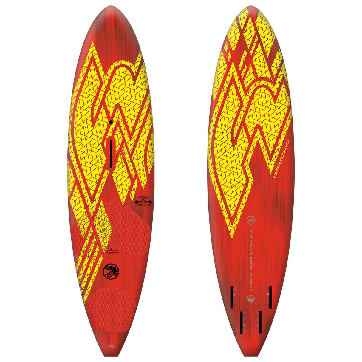 F2 Junior Windsurfboard Barracuda HD Youth 52-66L wählbar Rot/Gelb