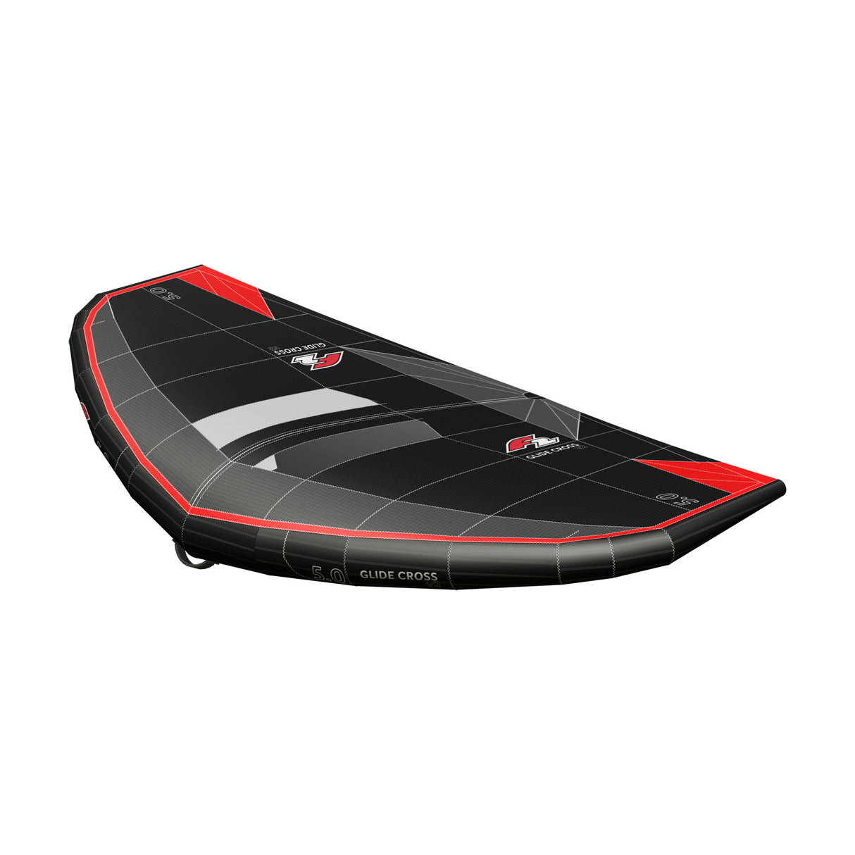 F2 Wing Glide Cross  Stiff Handle 3,5-7,5qm Größe wählbar Schwarz