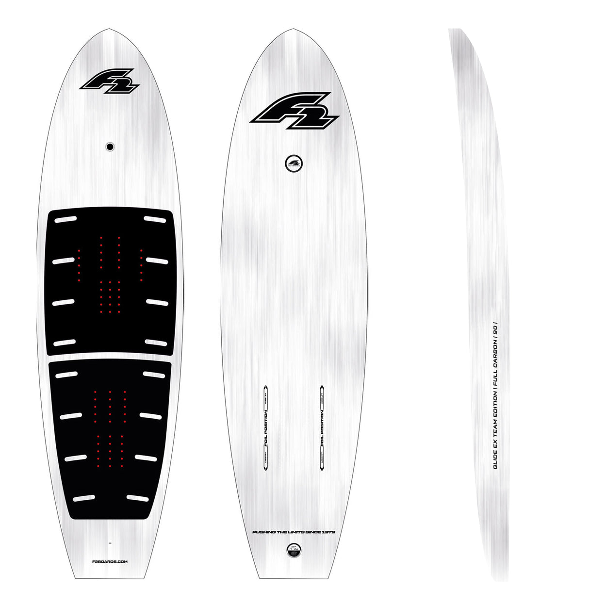 F2 Foil Board Glide Ex Team Edition Downwind Hardsup 90-135L Grau