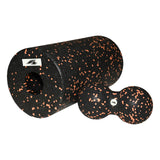 F2  Faszien Massage Rolle mit Doppelball Set