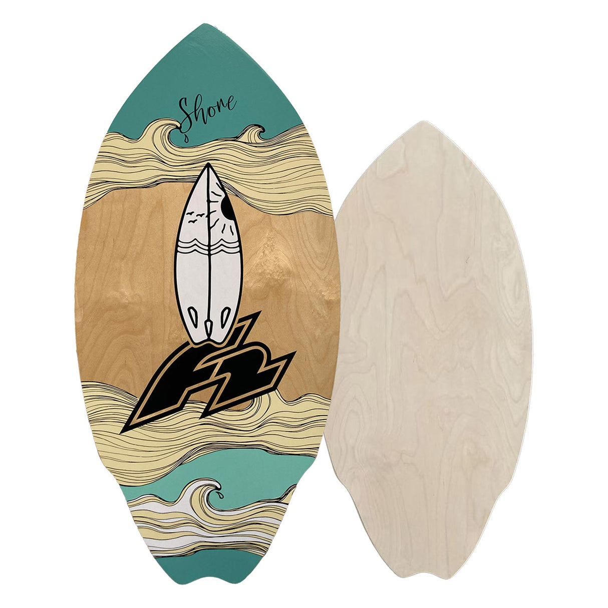 F2 Skim Board Wood Tide/Wood Shore - Modell wählbar
