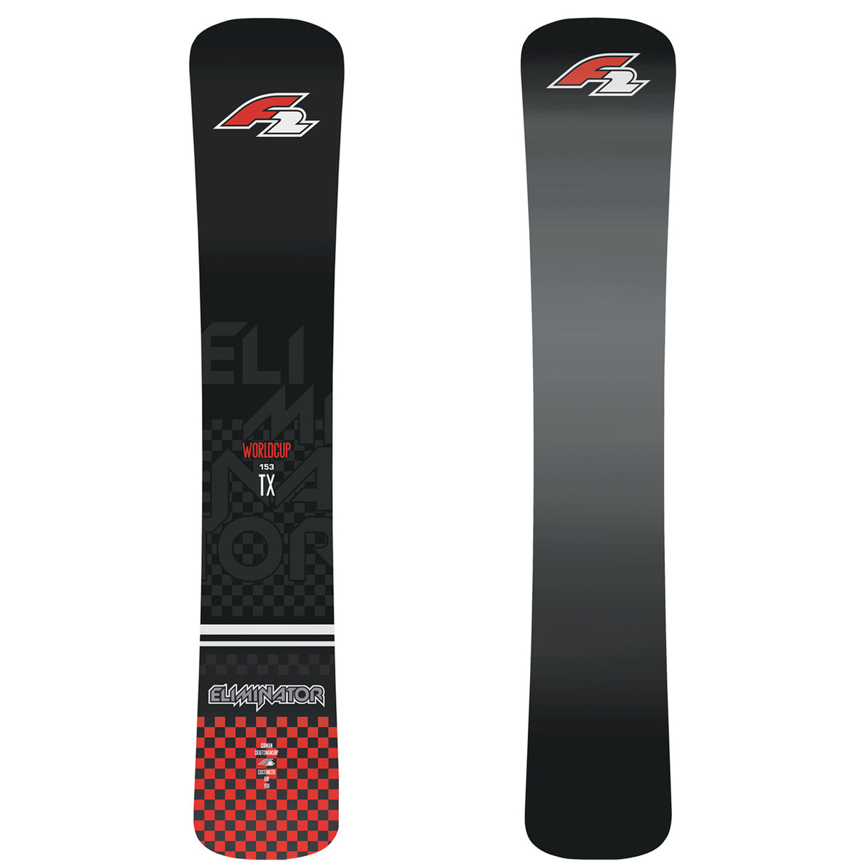F2 Snowboard Eliminator WC TX Carbon/Kevlar Race Größe wählbar Schwarz 2023/24