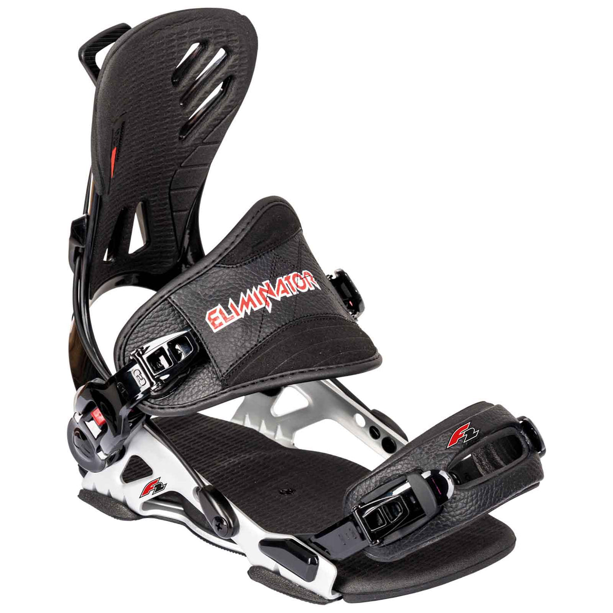 F2 Snowboard Soft Bindung - Eliminator Carve Fastec Silber Größe wählbar