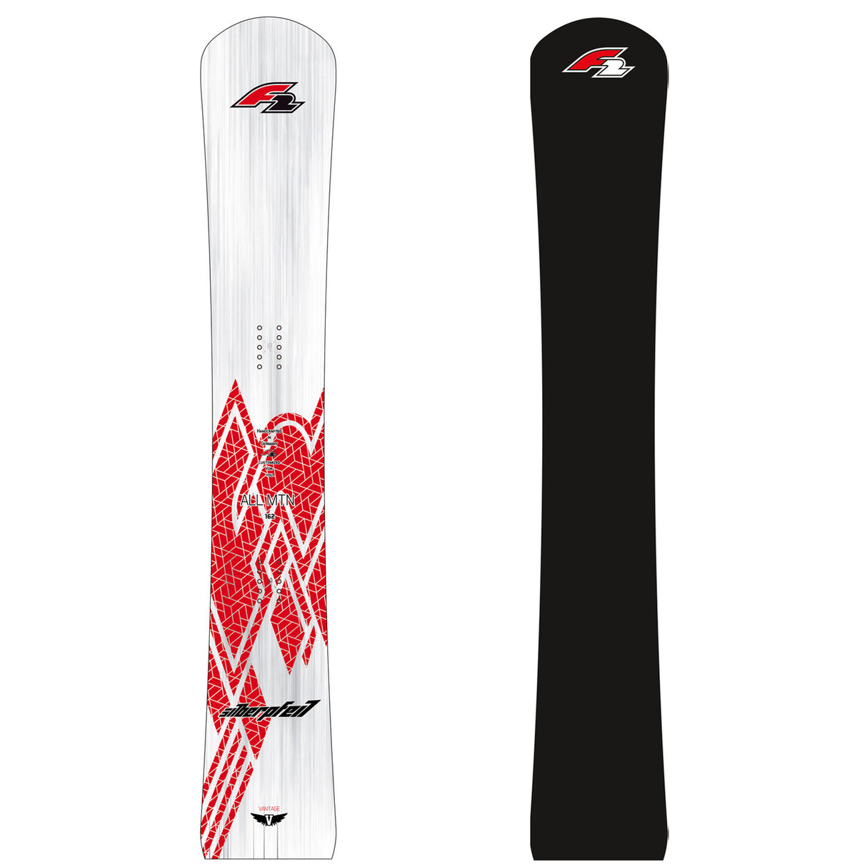 F2 Snowboard Silberpfeil Vantage Race Größe wählbar Silber/Rot 2024/25