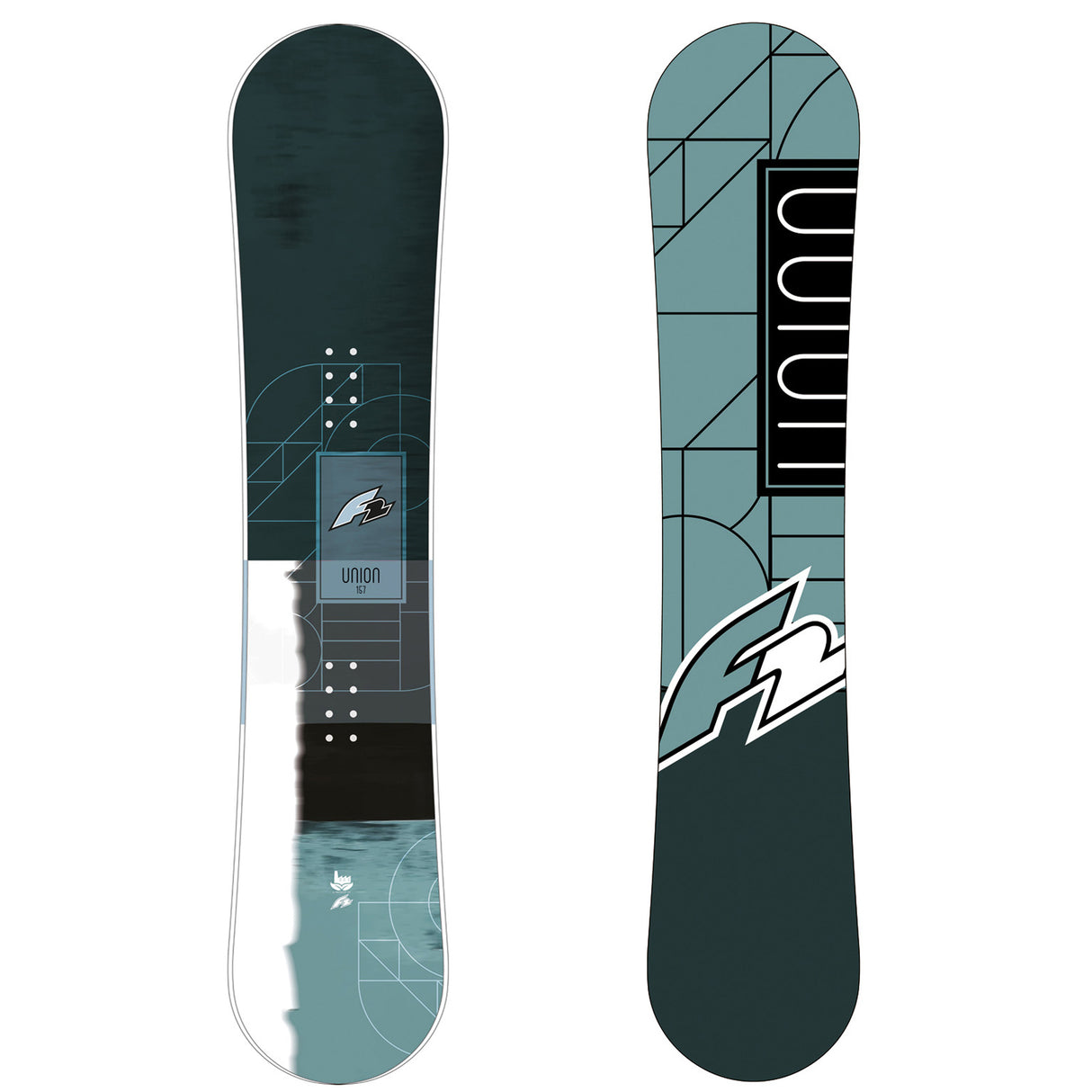 F2 Junior Snowboard Union Rookie Boy Freeride/Freestyle Größe wählbar Aqua 2025