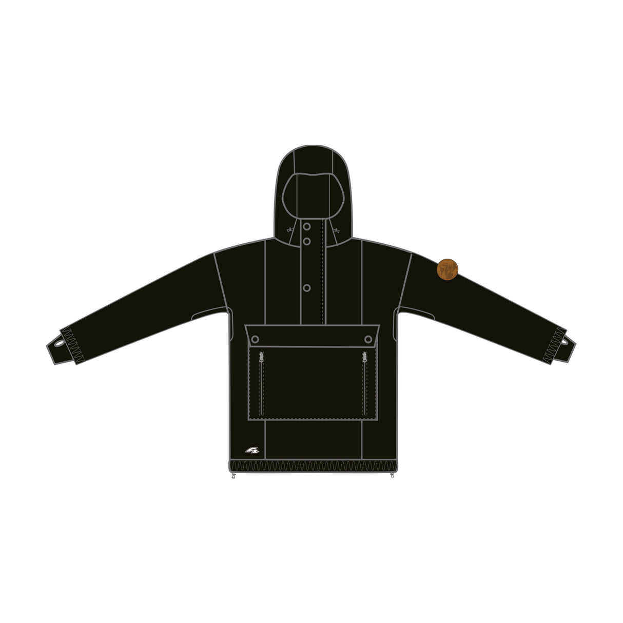 F2 Snowboard/Ski Jacke Slush 80g Fütterung XS-XXL Größe wählbar Schwarz