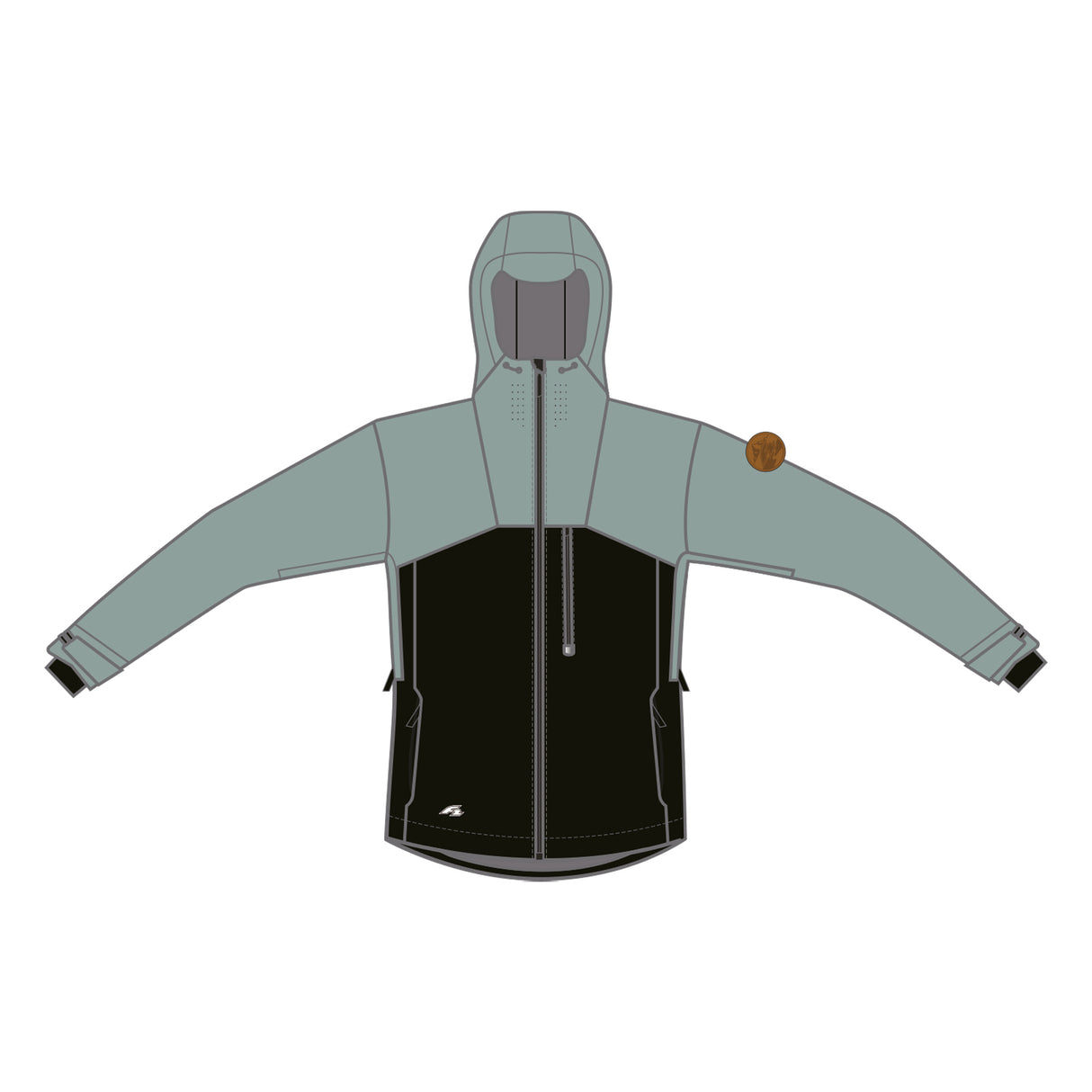 F2 Snowboard/Ski Jacke Valley 80g Fütterung XS-XXL wählbar Schwarz/Mint