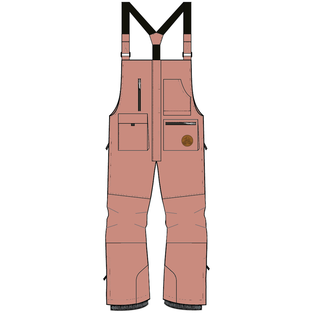 F2 Snowboard/Ski Träger Hose Latzhose Slope XS-XXL Größe wählbar Coral