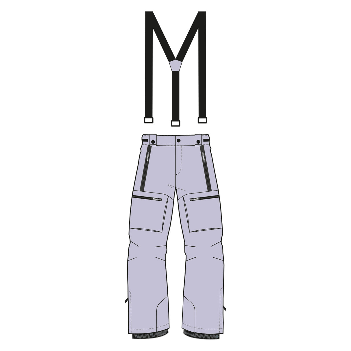 F2  Snowboard/Ski Träger Hose Storm XS-XXL Größe wählbar Lila