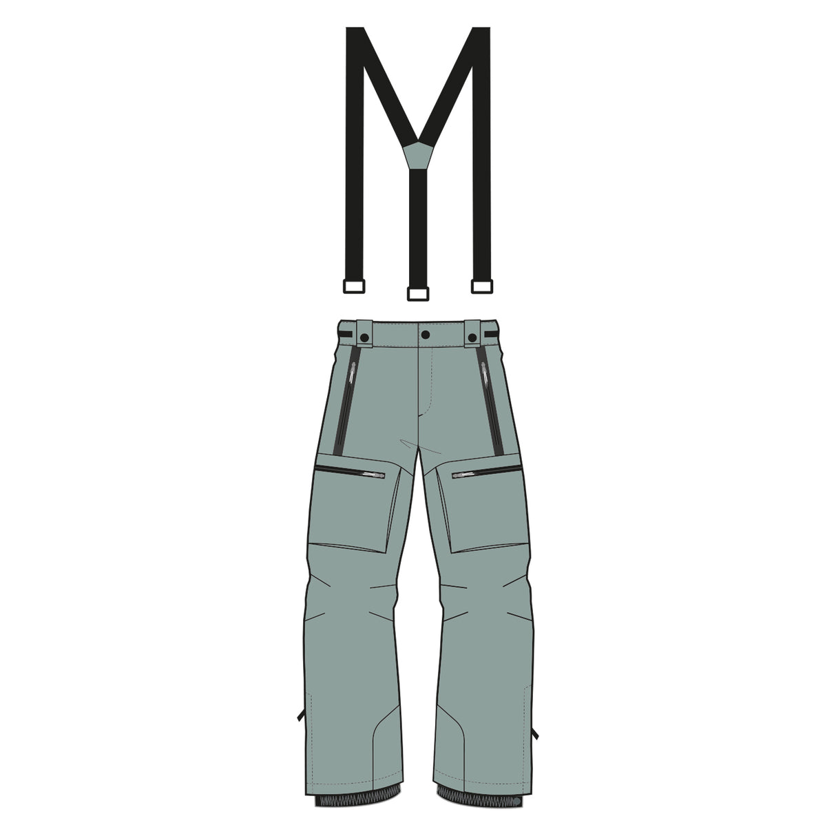 F2  Snowboard/Ski Träger Hose Storm XS-XXL Größe wählbar Mint