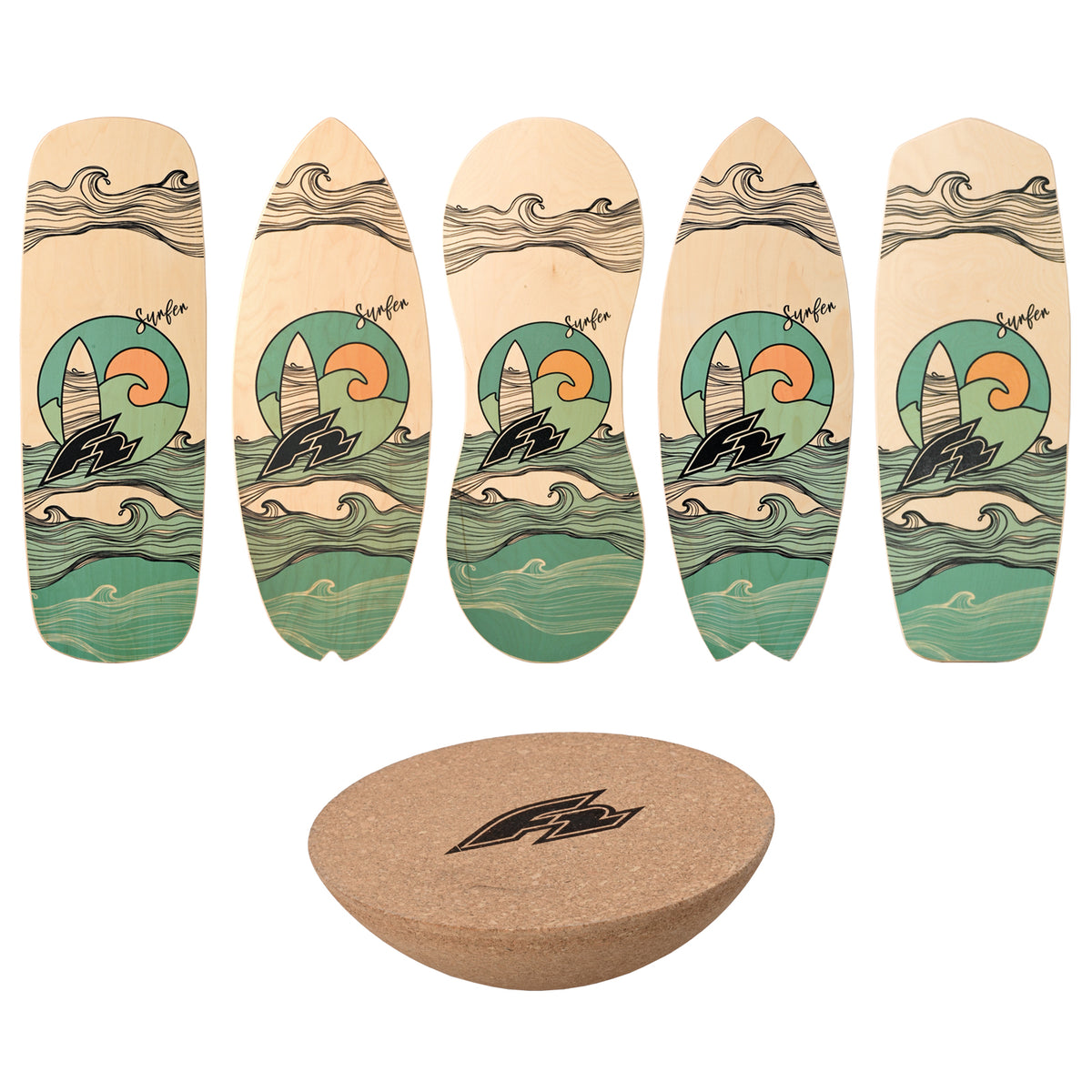 F2 Balance Board Set mit Halbkugel Komplettset Modell wählbar