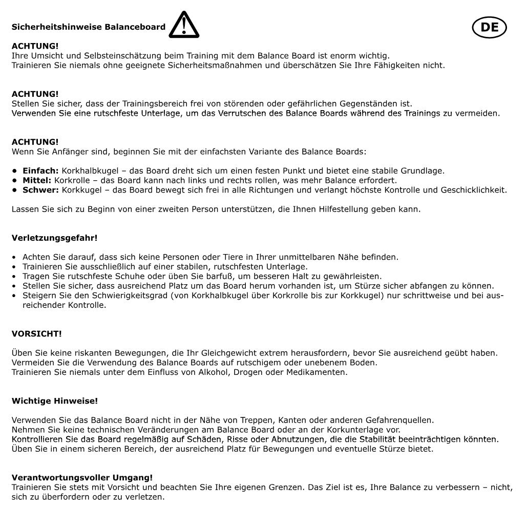 F2  Balance Board Squat Wedge Kork 23cm Natur